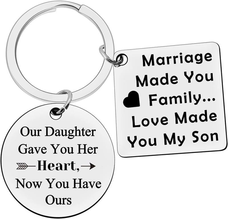 Son-in-Law Keychain – Perfect Gift from Parents for Weddings