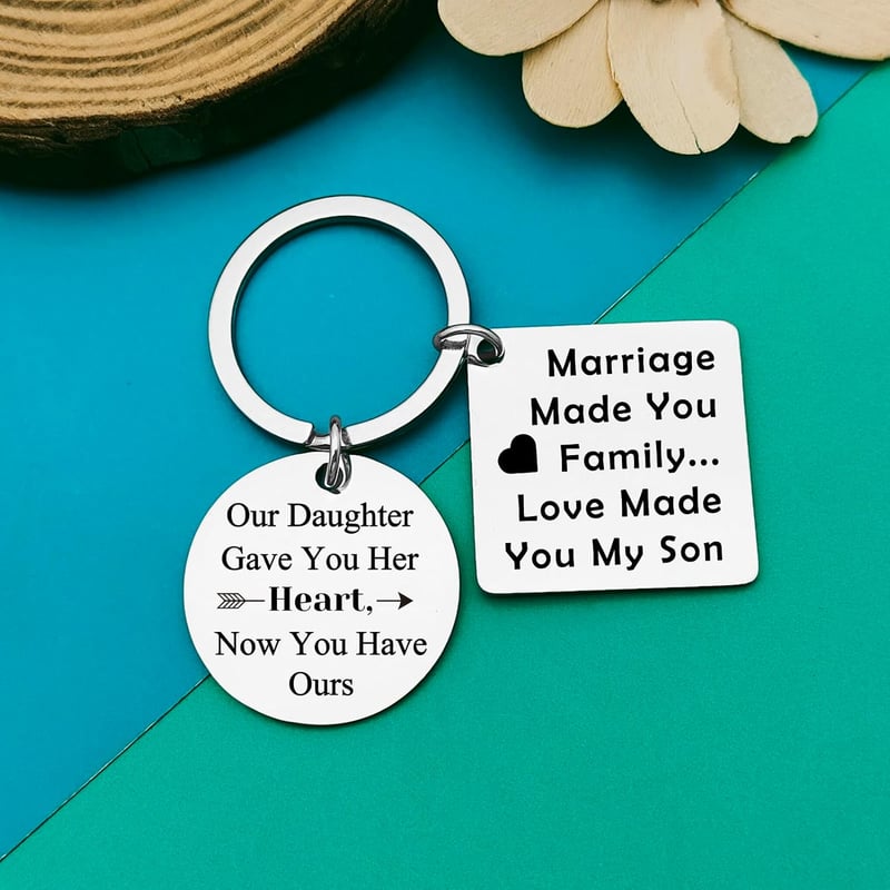 Son-in-Law Keychain – Perfect Gift from Parents for Weddings