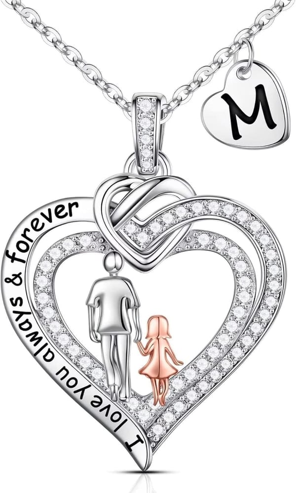 Daughter's Gift: 925 Sterling Silver Heart Pendant Necklace