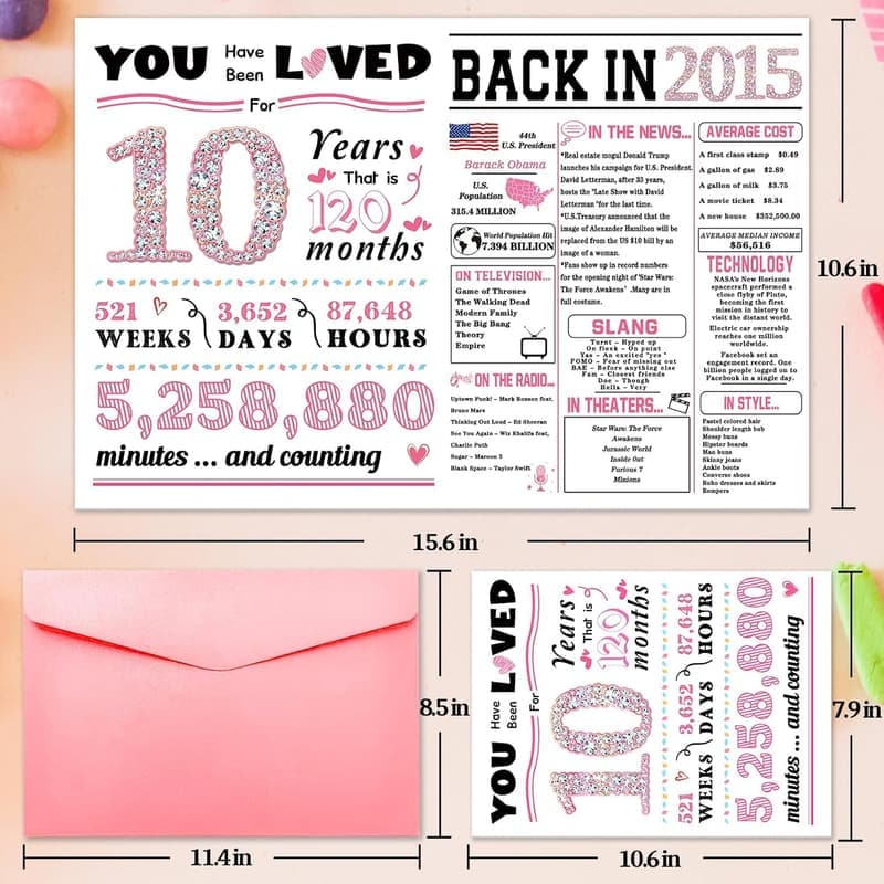 Funny 10th Birthday Card for Girls - Perfect Gift for Daughter
