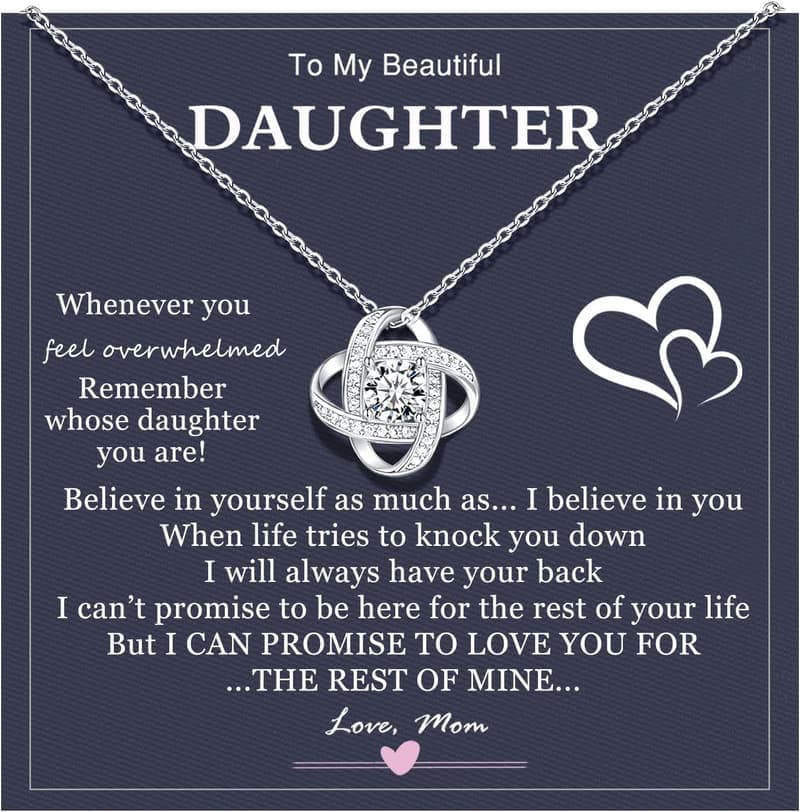 Silver Love Knot Necklace for Women - Perfect Gift for Any Occasion