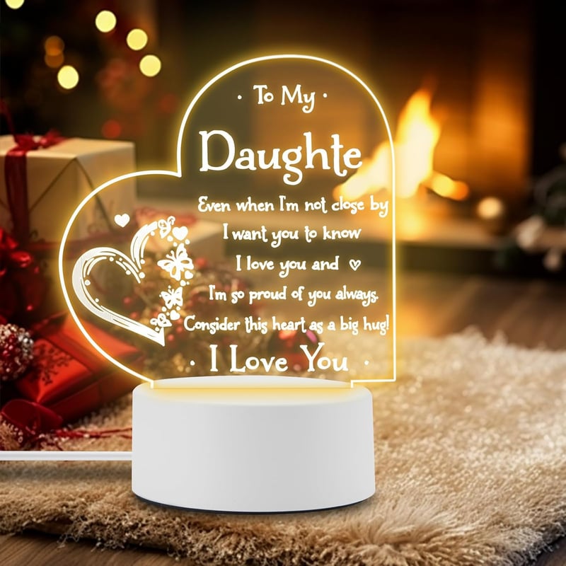 Mother's Day Acrylic LED Night Light for Daughter