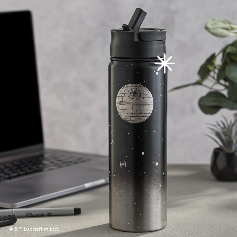 Star Wars Death Star Stainless Steel Water Bottle, 22 oz