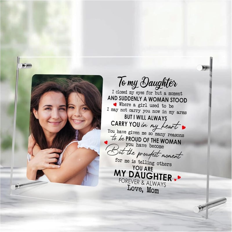 Personalized Acrylic Picture Frame for Daughter's Birthday