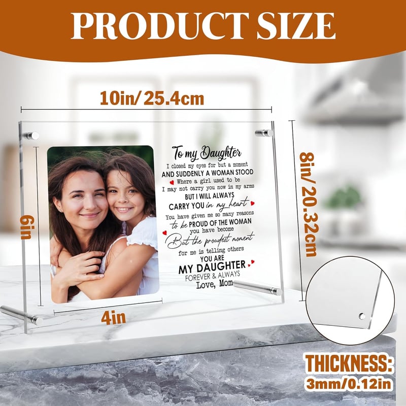 Personalized Acrylic Picture Frame for Daughter's Birthday