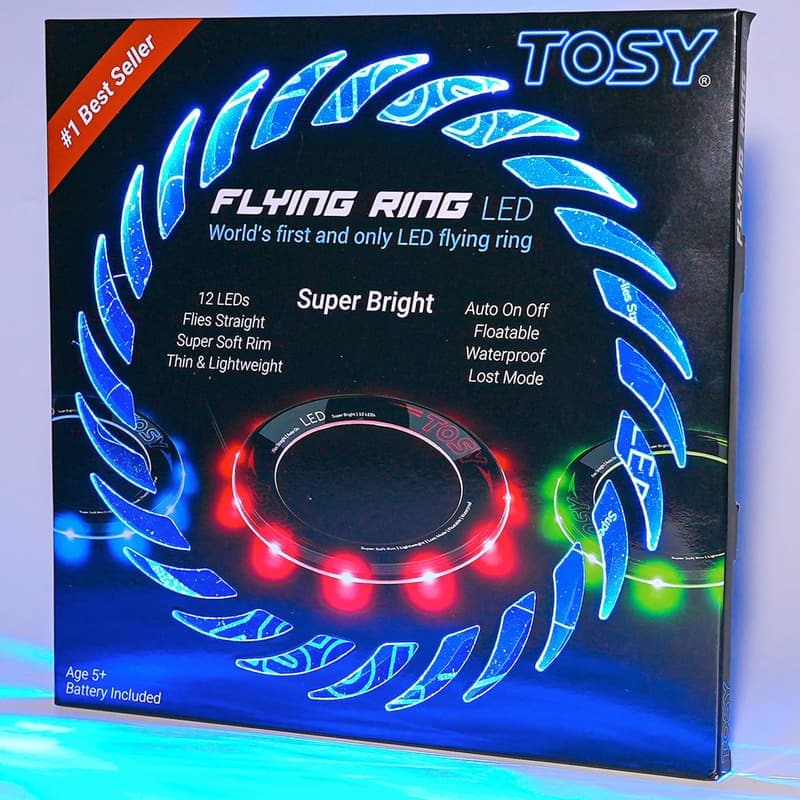 TOSY Flying Ring - RGB LED Toy for Kids & Teens, Waterproof