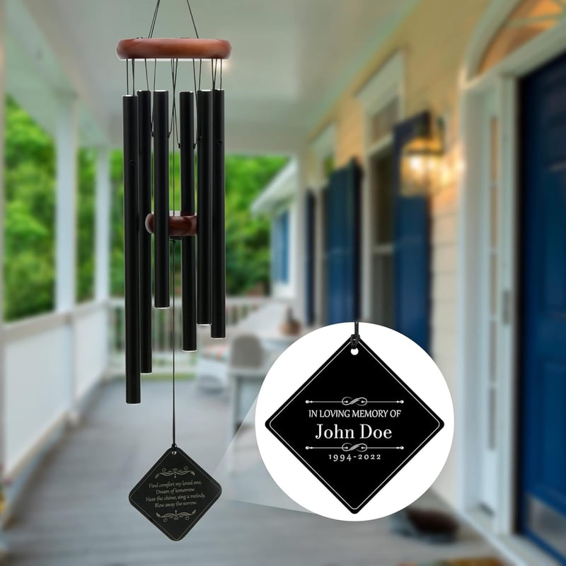 Sympathy Wind Chimes - Personalized Memorial Gift for Loss