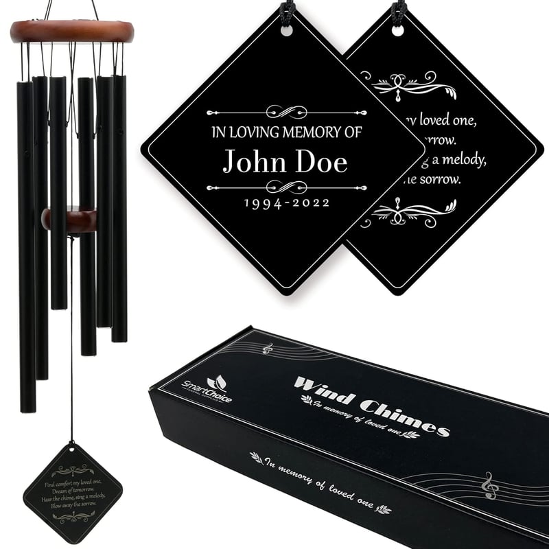 Sympathy Wind Chimes - Personalized Memorial Gift for Loss