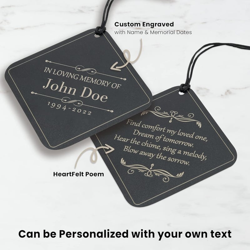 Sympathy Wind Chimes - Personalized Memorial Gift for Loss