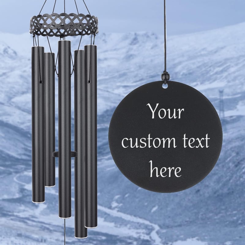 Memory Wind Chime with Custom Name & Date – Sympathy Gift
