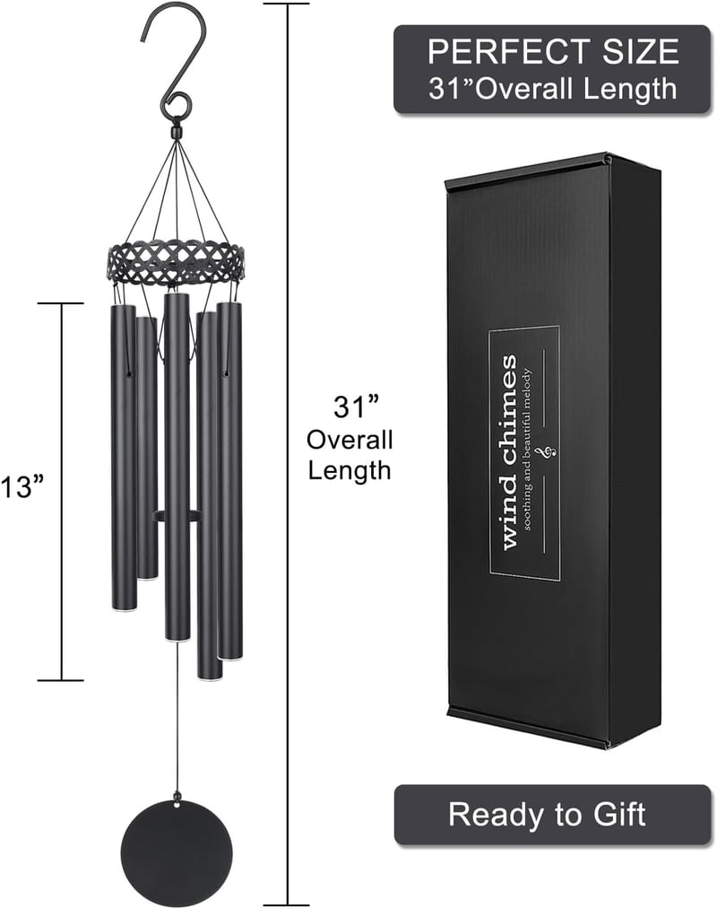 Memory Wind Chime with Custom Name & Date – Sympathy Gift