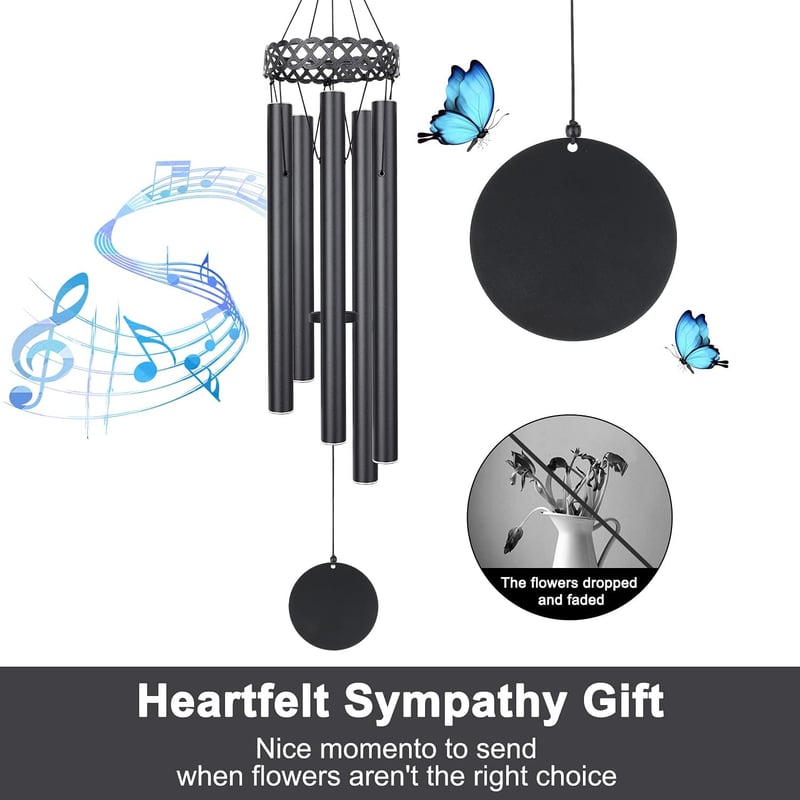 Memory Wind Chime with Custom Name & Date – Sympathy Gift