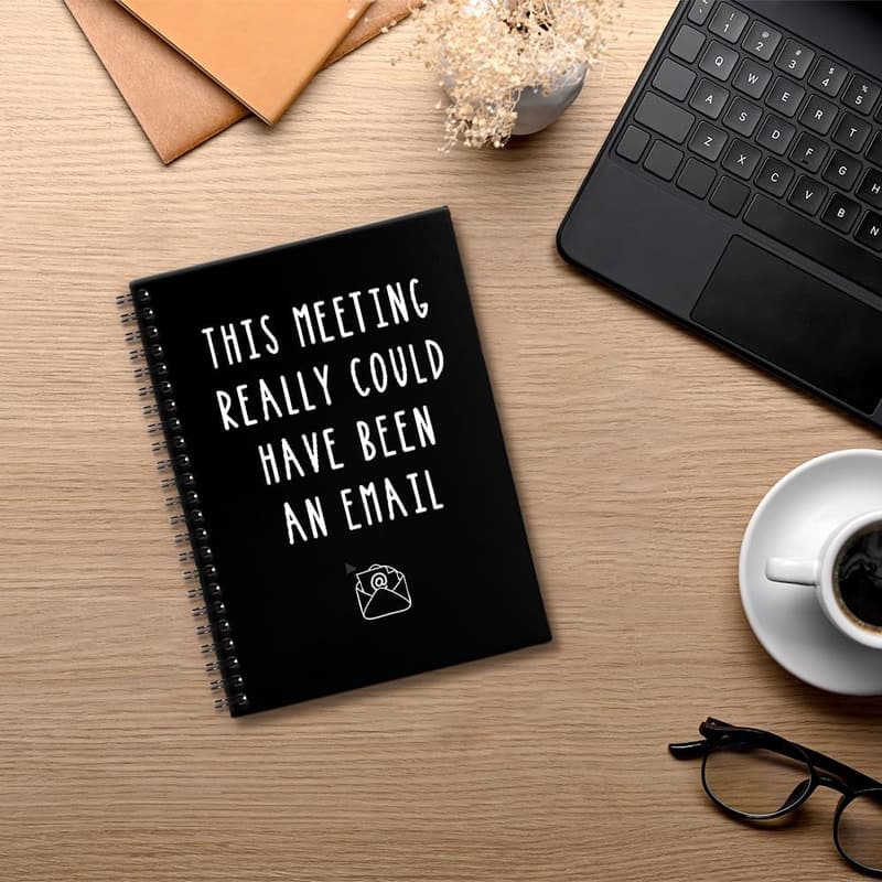 Funny Coworker Gift: Blank Hardcover Spiral Notebook