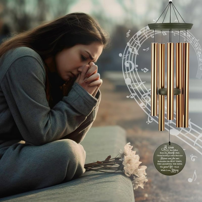 Sympathy Wind Chimes with Custom Name - 36