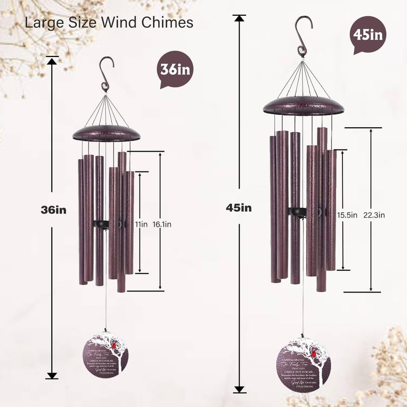 Personalized Sympathy Wind Chime for Loss of Loved One