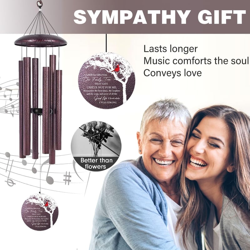 Personalized Sympathy Wind Chime for Loss of Loved One