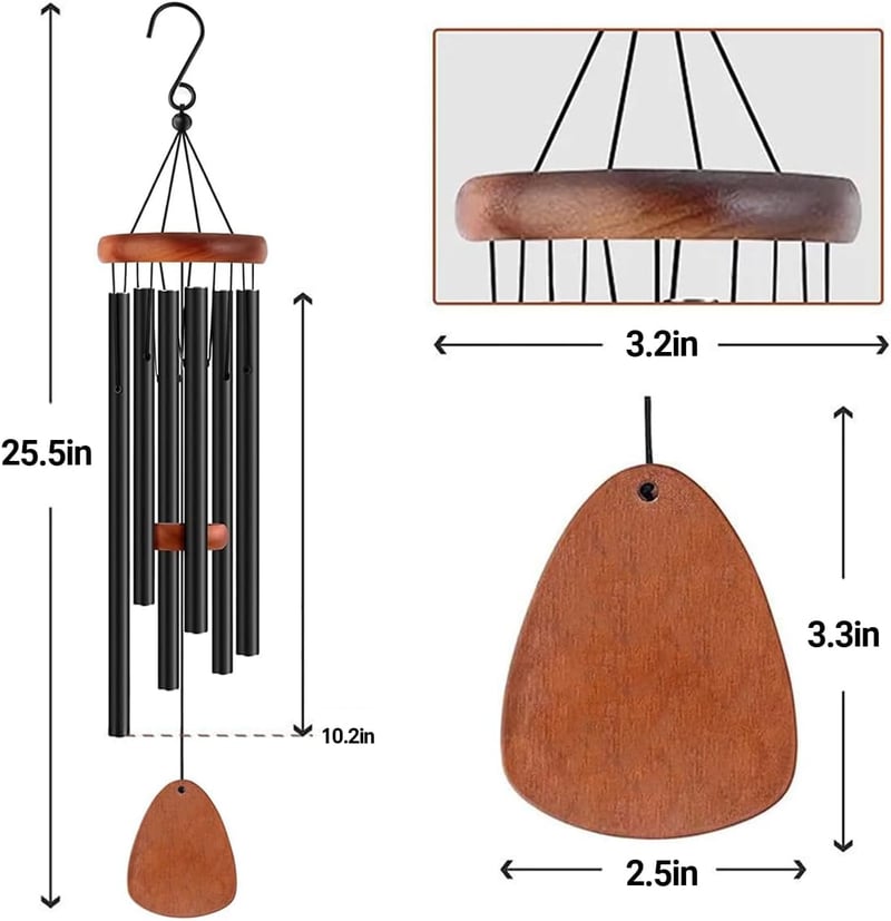 Personalized Sympathy Wind Chimes for Memorial Loss
