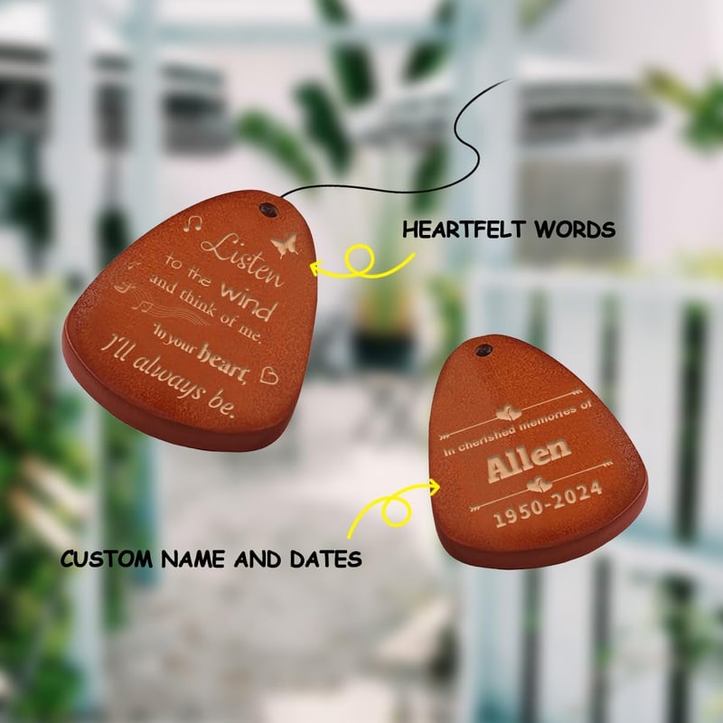 Personalized Sympathy Wind Chimes for Memorial Loss