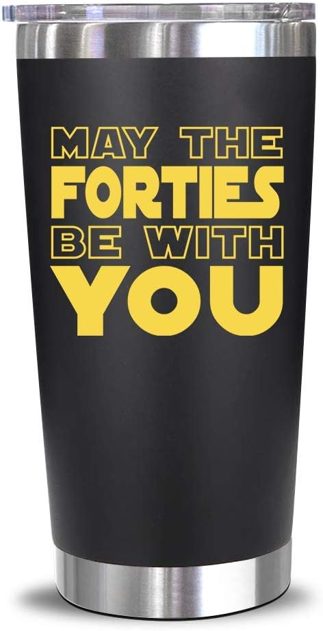 40th Birthday Tumbler Gift for Men and Women - 20 Oz