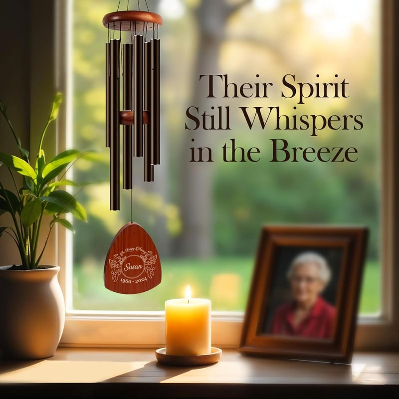 Personalized Memorial Wind Chimes for Sympathy Gifts