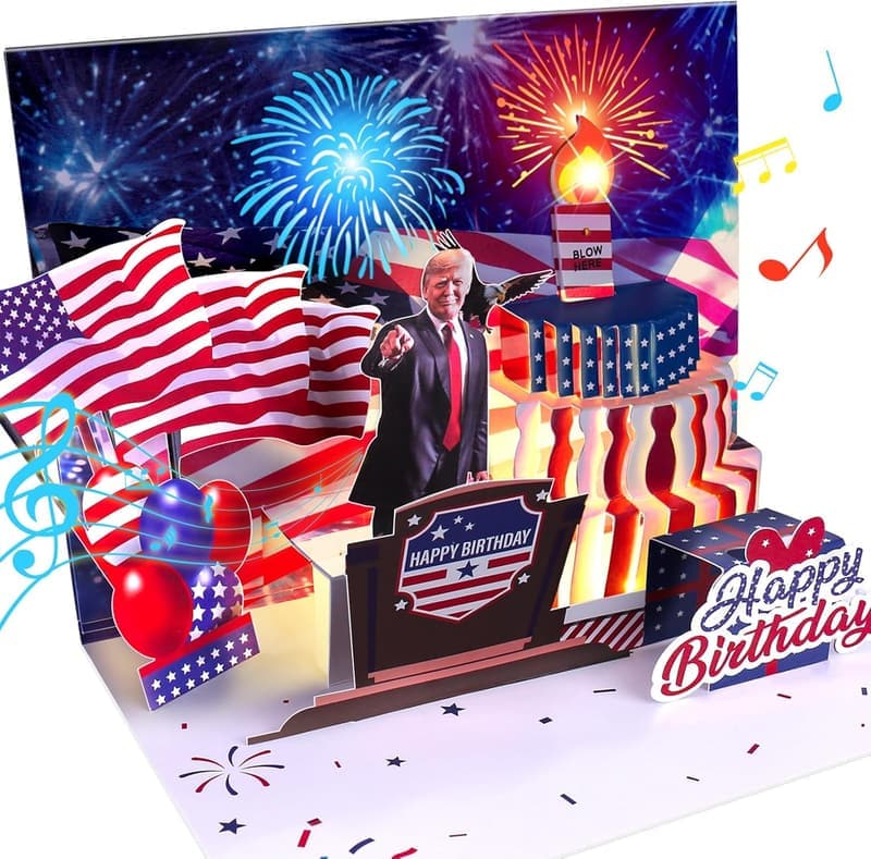 Musical Pop-Up Birthday Card with Light & Sound for Couples