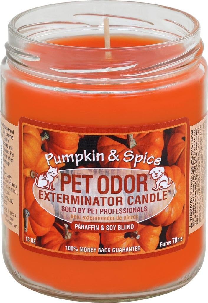 Pet Odor Exterminator Candle - Pumpkin & Spice Scent