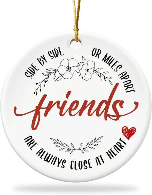 Long Distance Friendship Ceramic Ornament for Women