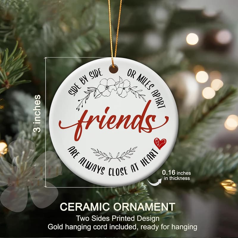 Long Distance Friendship Ceramic Ornament for Women