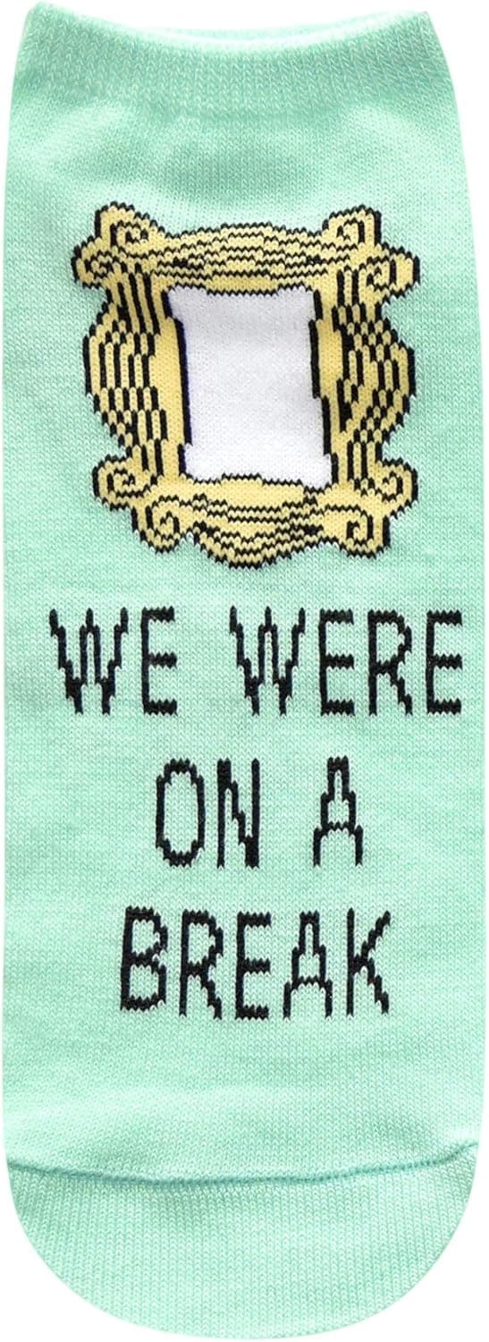 Friends TV Show Famous Quotes Ankle Socks for Women - 5 Pack