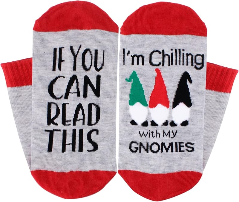Christmas Gnomes Funny Socks for Men – Novelty Gift Idea