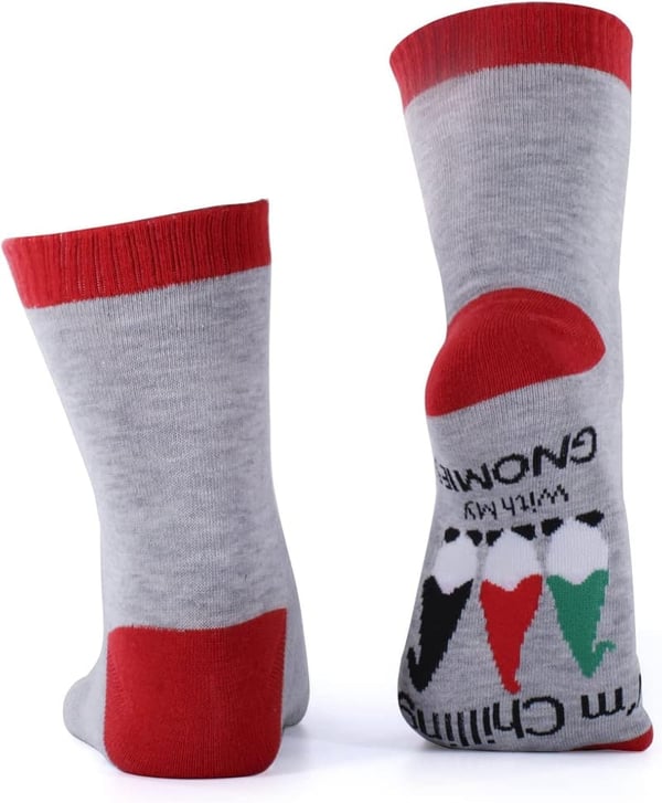 Christmas Gnomes Funny Socks for Men – Novelty Gift Idea