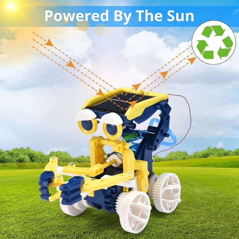 STEM Solar Robot Toy for Kids 8-14 - 11-in-1 Science Kit