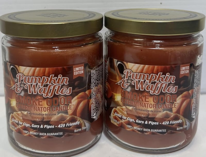 Pumpkin & Waffles Candle Set - Smoke Odor Exterminator (13 oz)