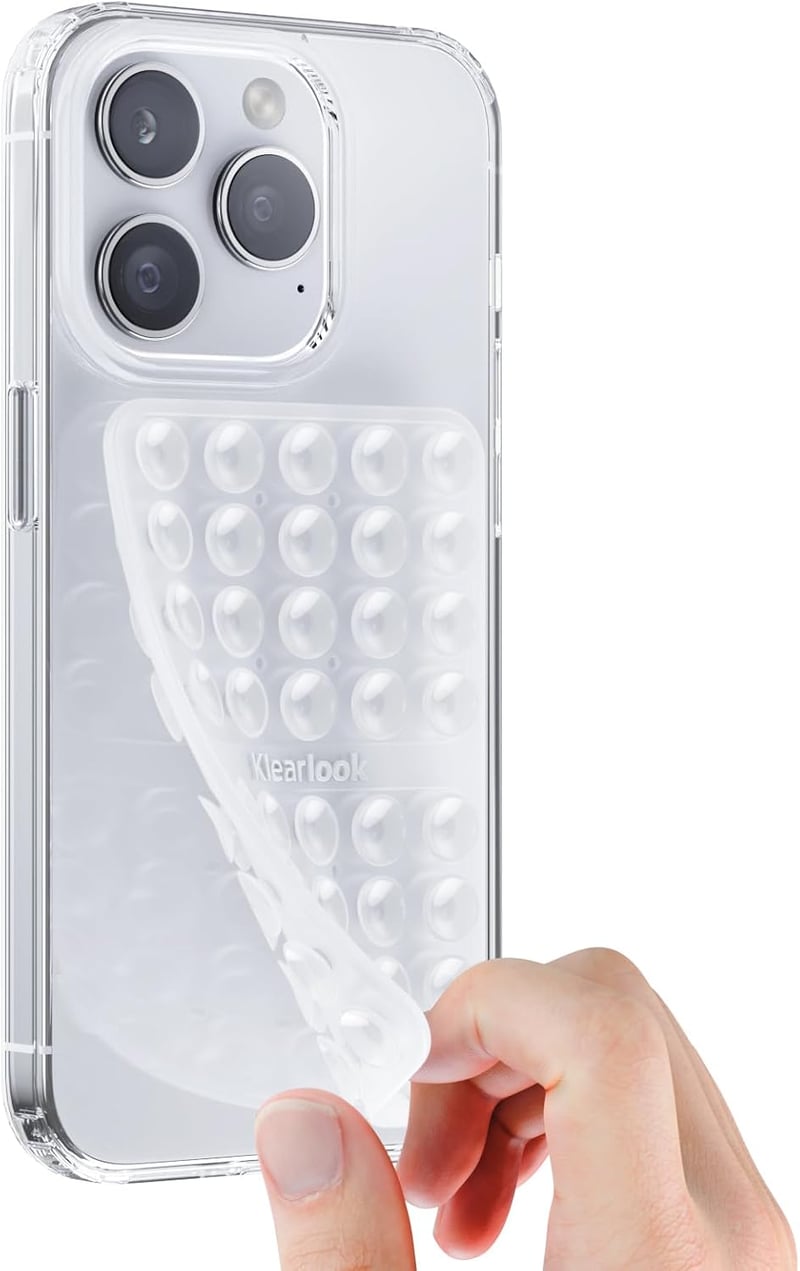Transparent Silicone Suction Cup Phone Mount for Hands-Free Use