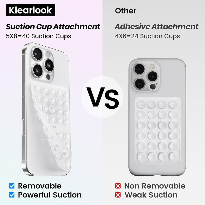 Transparent Silicone Suction Cup Phone Mount for Hands-Free Use