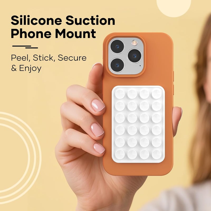 Hands-Free Silicone Phone Grip and Suction Mount