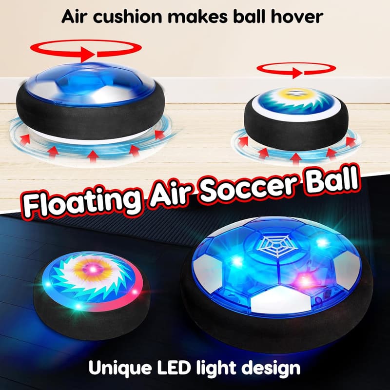 Indoor Soccer Set with LED Lights for Kids Age 4-12