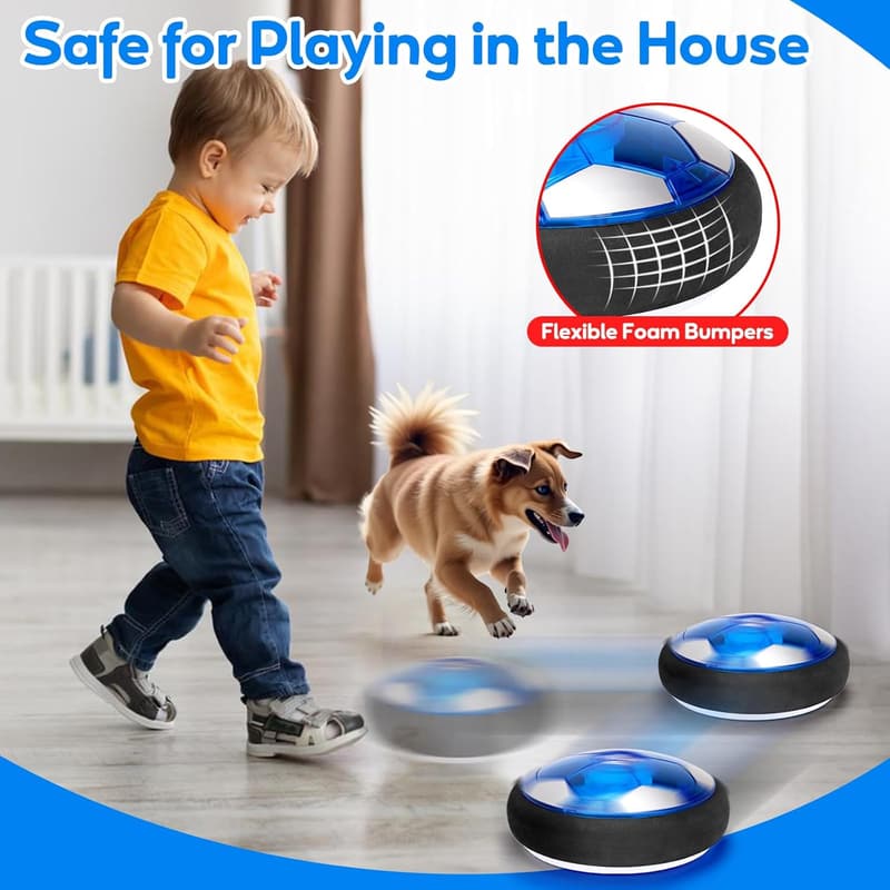Indoor Soccer Set with LED Lights for Kids Age 4-12