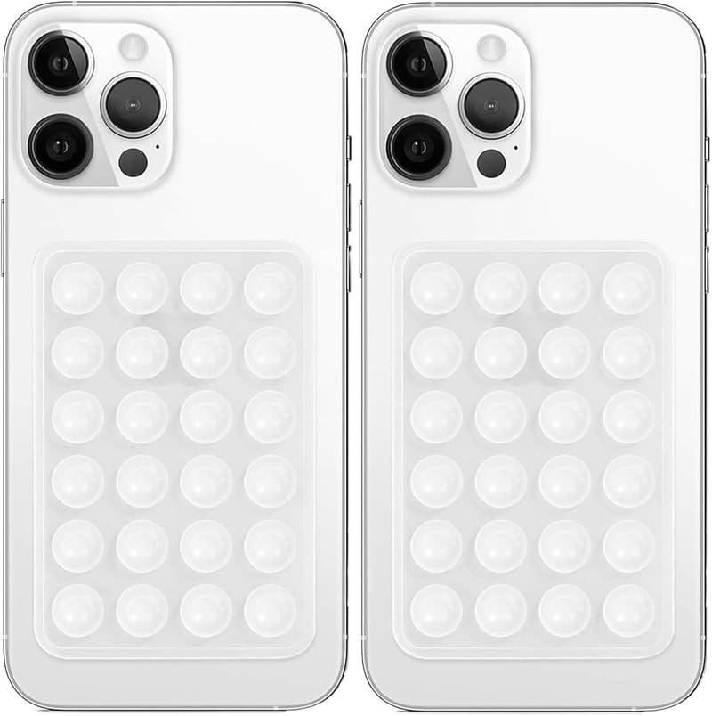 Translucent Silicone Suction Phone Case Mount - 2 Pack