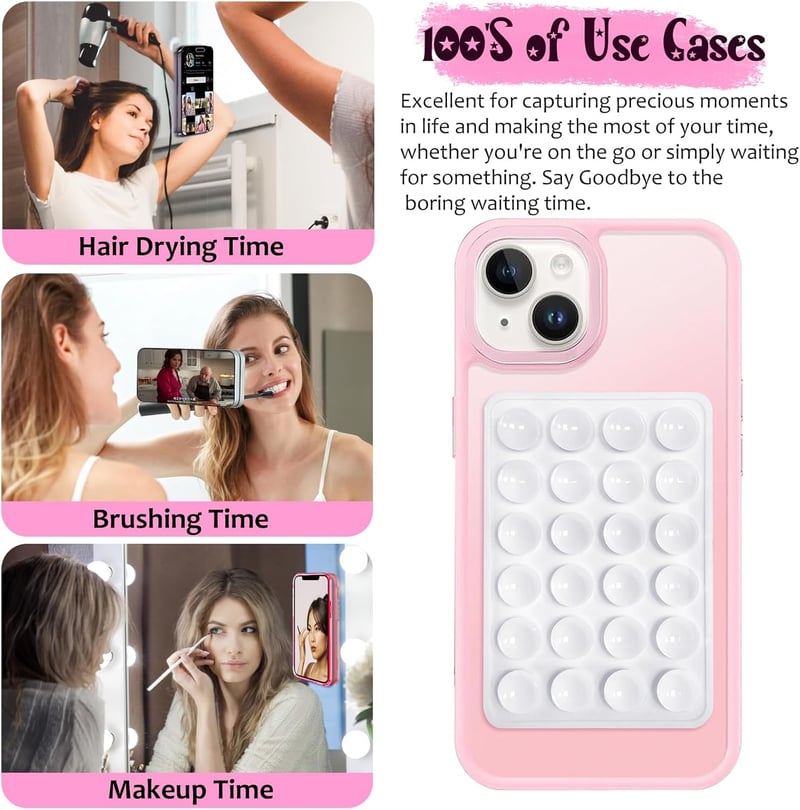 Non-Slip Silicone Suction Phone Grip Mount (2-Pack)