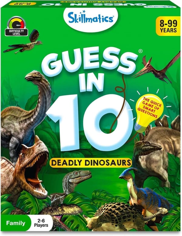 Guess in 10 Dinosaurs Card Game for Kids & Families