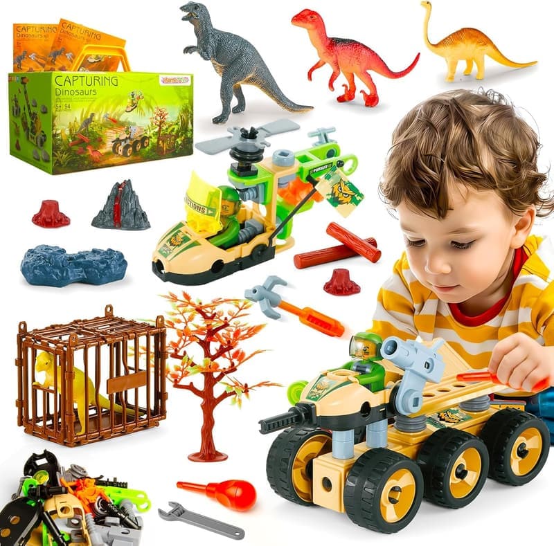 STEM Dinosaur Building Toys Set for Kids Ages 5+