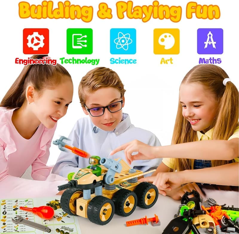 STEM Dinosaur Building Toys Set for Kids Ages 5+