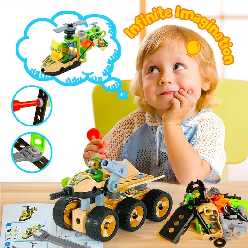 STEM Dinosaur Building Toys Set for Kids Ages 5+