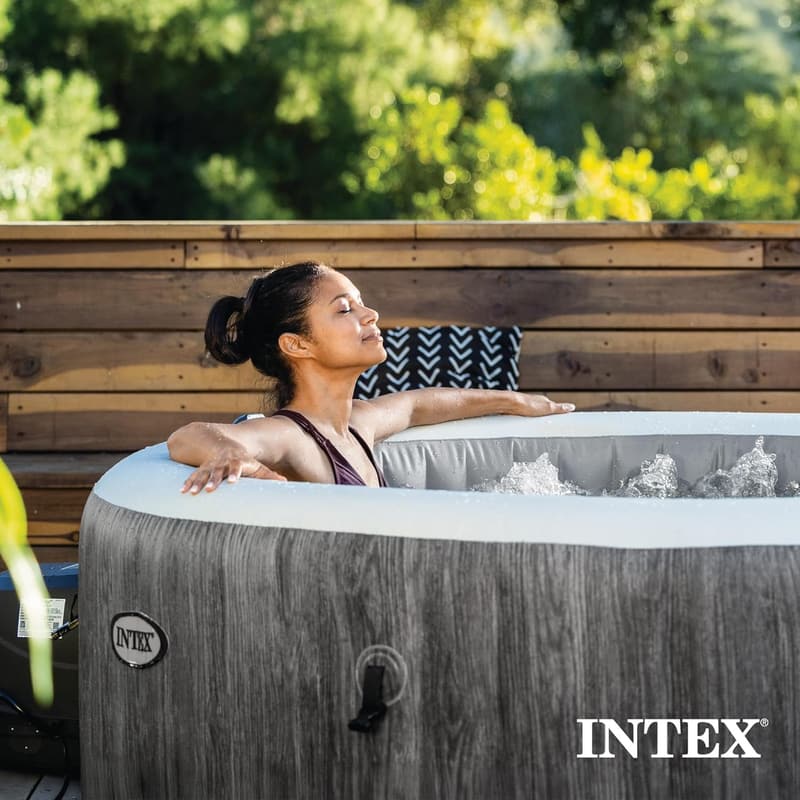 Deluxe 6-Person Round Spa Set with Energy Efficient Cover