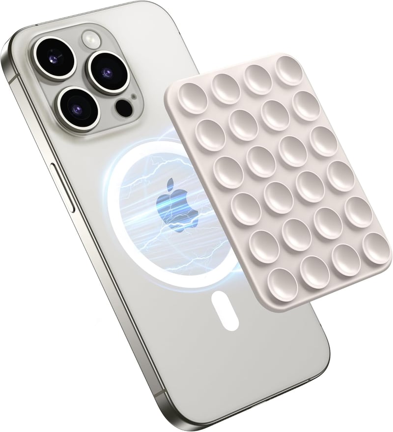 MagSafe Phone Mount with Removable Silicone Grip for TikTok & Instagram