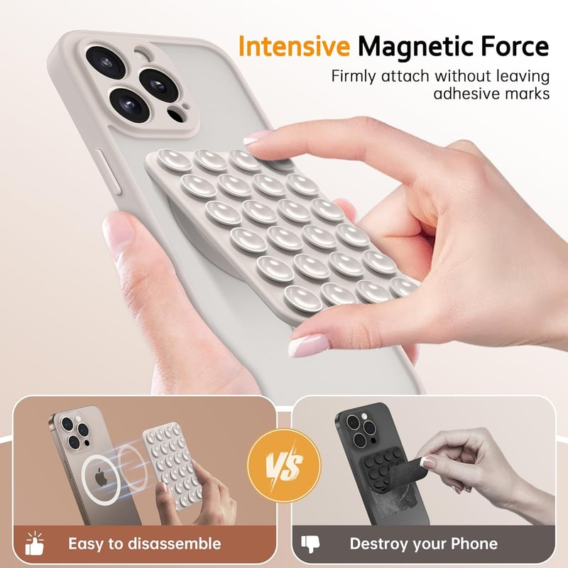 MagSafe Phone Mount with Removable Silicone Grip for TikTok & Instagram