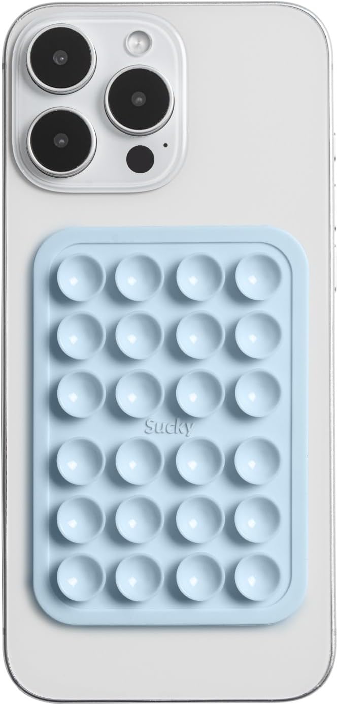 Baby Blue Silicone Suction Phone Holder - Hands-Free Accessory