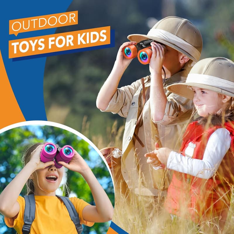 Kids' Shockproof Binoculars for Outdoor Adventures (Ages 4-8)