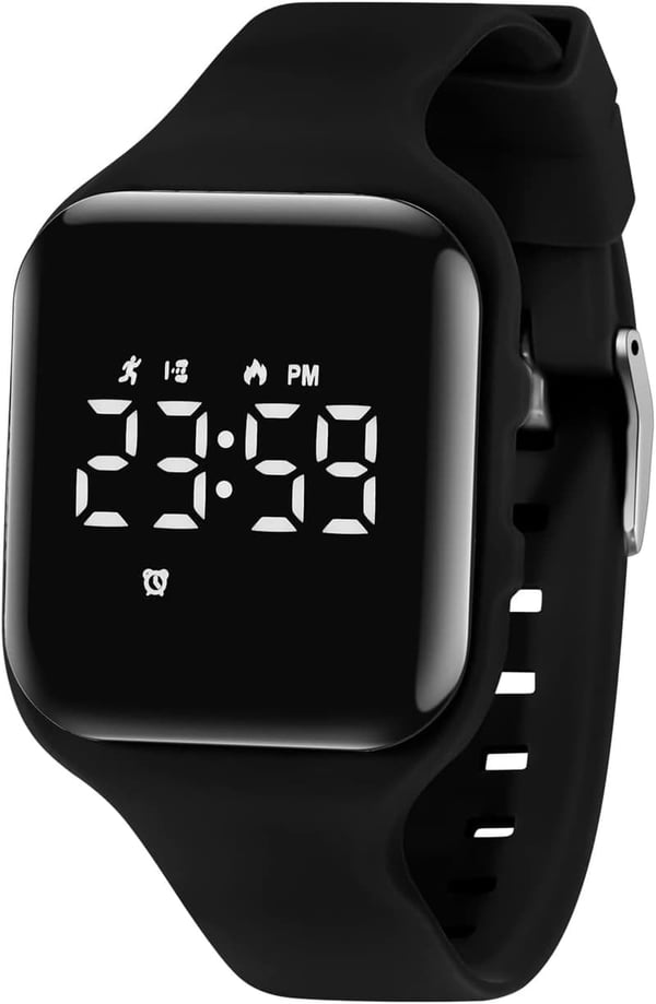 Digital Sports Watch for Kids with Step Counter & Alarm